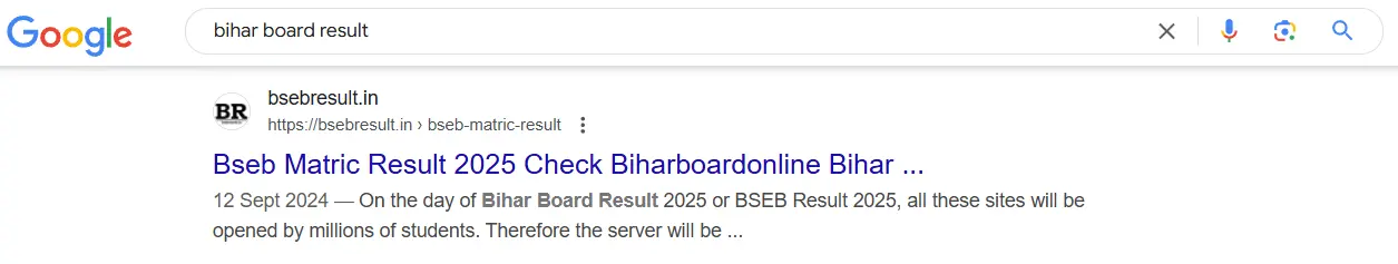 Bsebresult