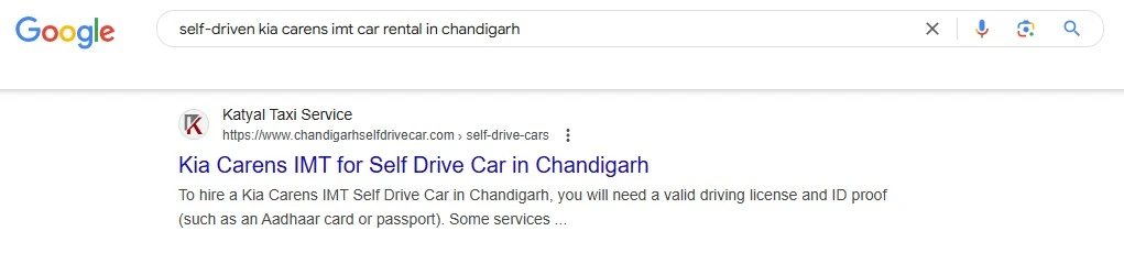 Chandigarhselfdrivecar