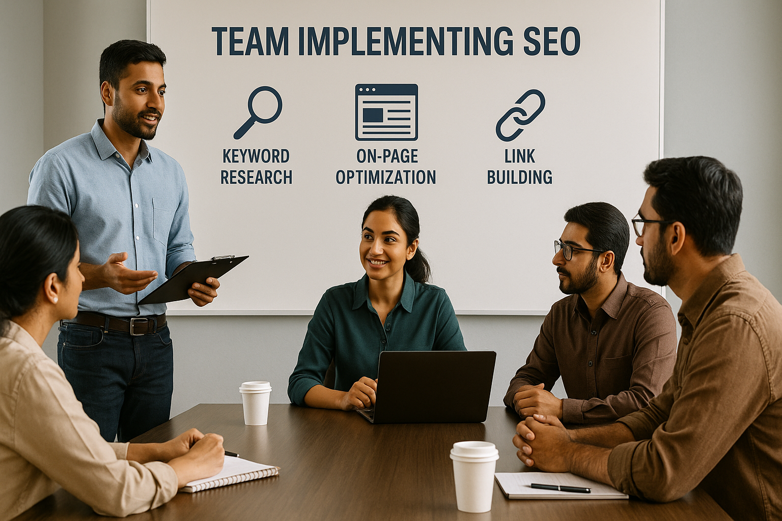 Team implementing top seo company in gurgaon