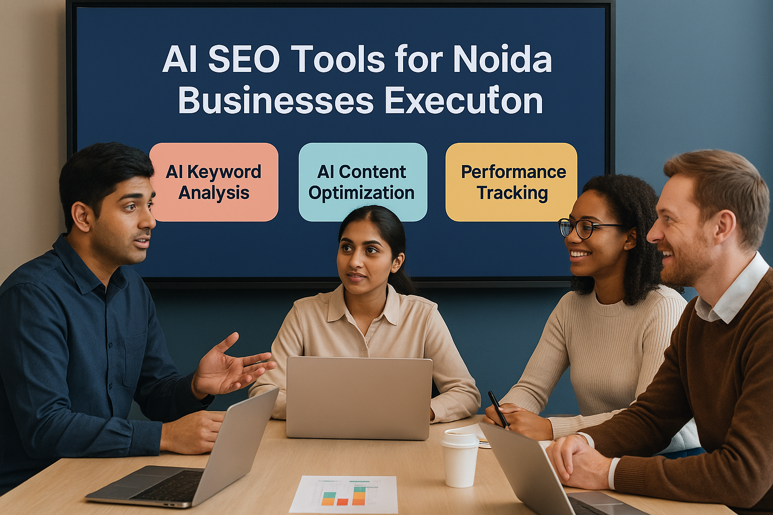 Team implementing technical seo services in noida