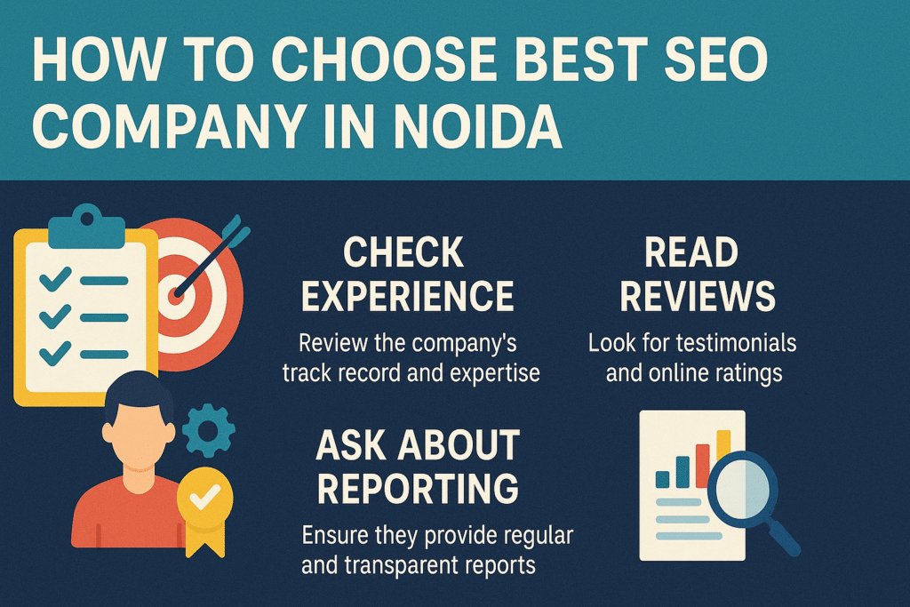 Infographic on selecting the best SEO company in Noida