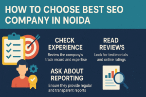 Infographic on selecting the best SEO company in Noida