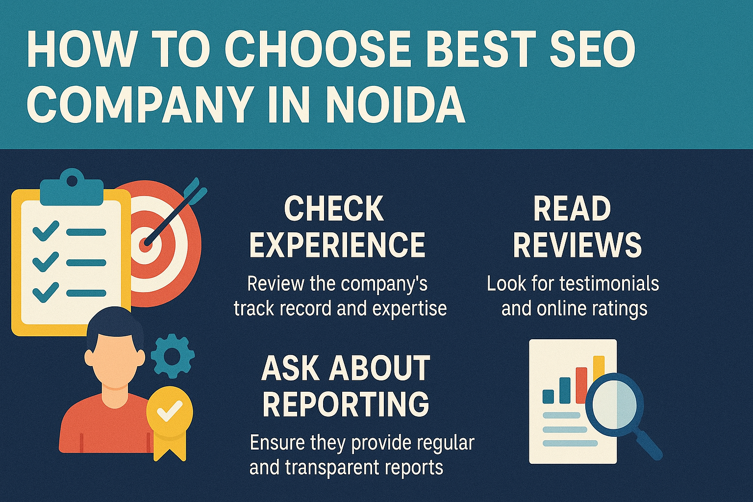 Infographic on selecting the best SEO company in Noida