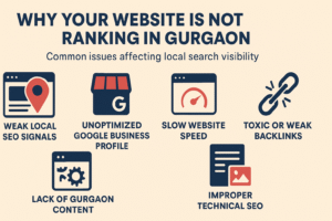 Infographic on why websites don’t rank in Gurgaon