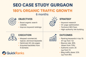 Infographic on seo case study gurgaon process